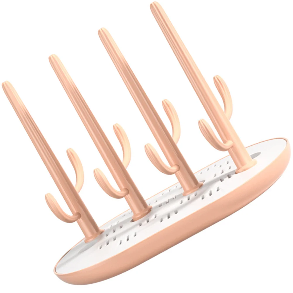 Estante para biberones de Material ABS rosa, organizador de almacenamiento multifuncional para suministros de lactancia, chupetes, tazas, pajitas fáciles, 1 Uds. - imagen 4