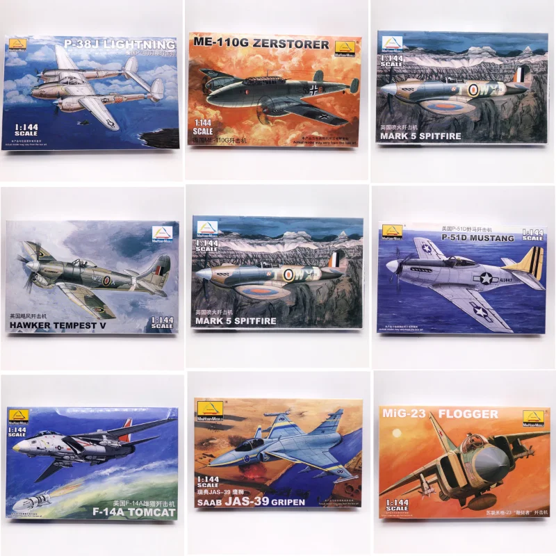 TRUMPETER MINIHOBBY 1/144 escala F-14A conjunto de combate modelo bombardero juguete de plástico