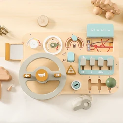 Volante de madera para niños - Tablero sensorial educativo