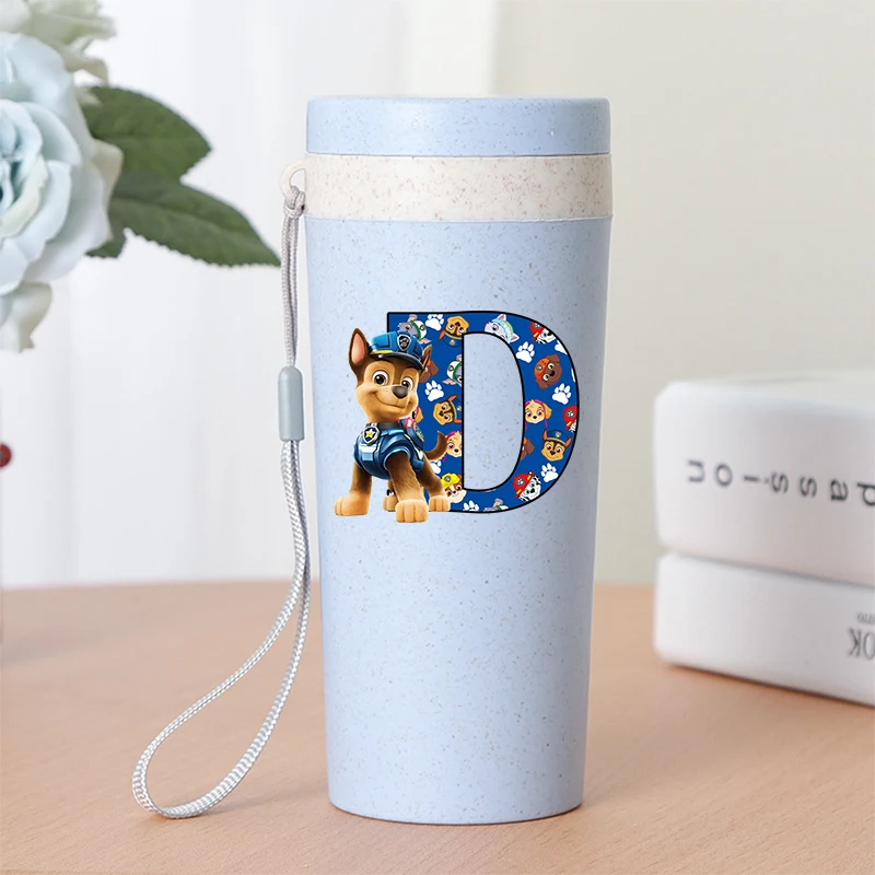 400ML patas patrullas Chase niños niñas Chlid vasos de agua carta de dibujos animados niños vasos de plástico tazas de leche niños lindos regalos de cumpleaños - imagen 5