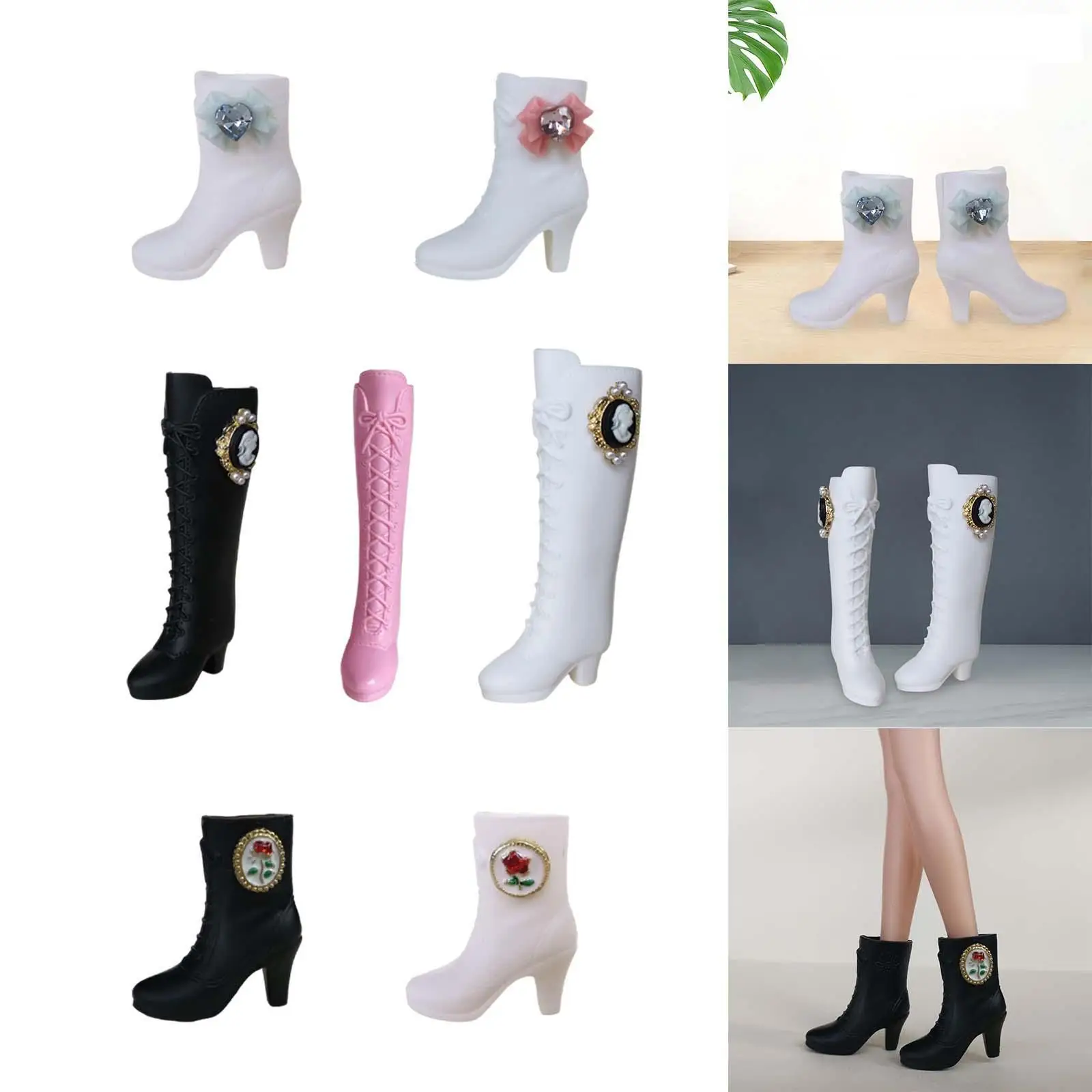 1/6 Female Doll Boots Sturdy Trendy Mini for 12
