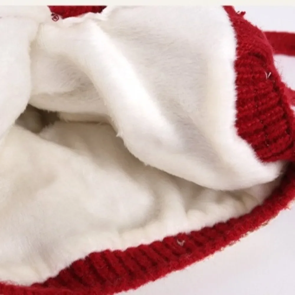 Lei Feng gorro de punto cálido con protección para oídos y pompón - imagen 5