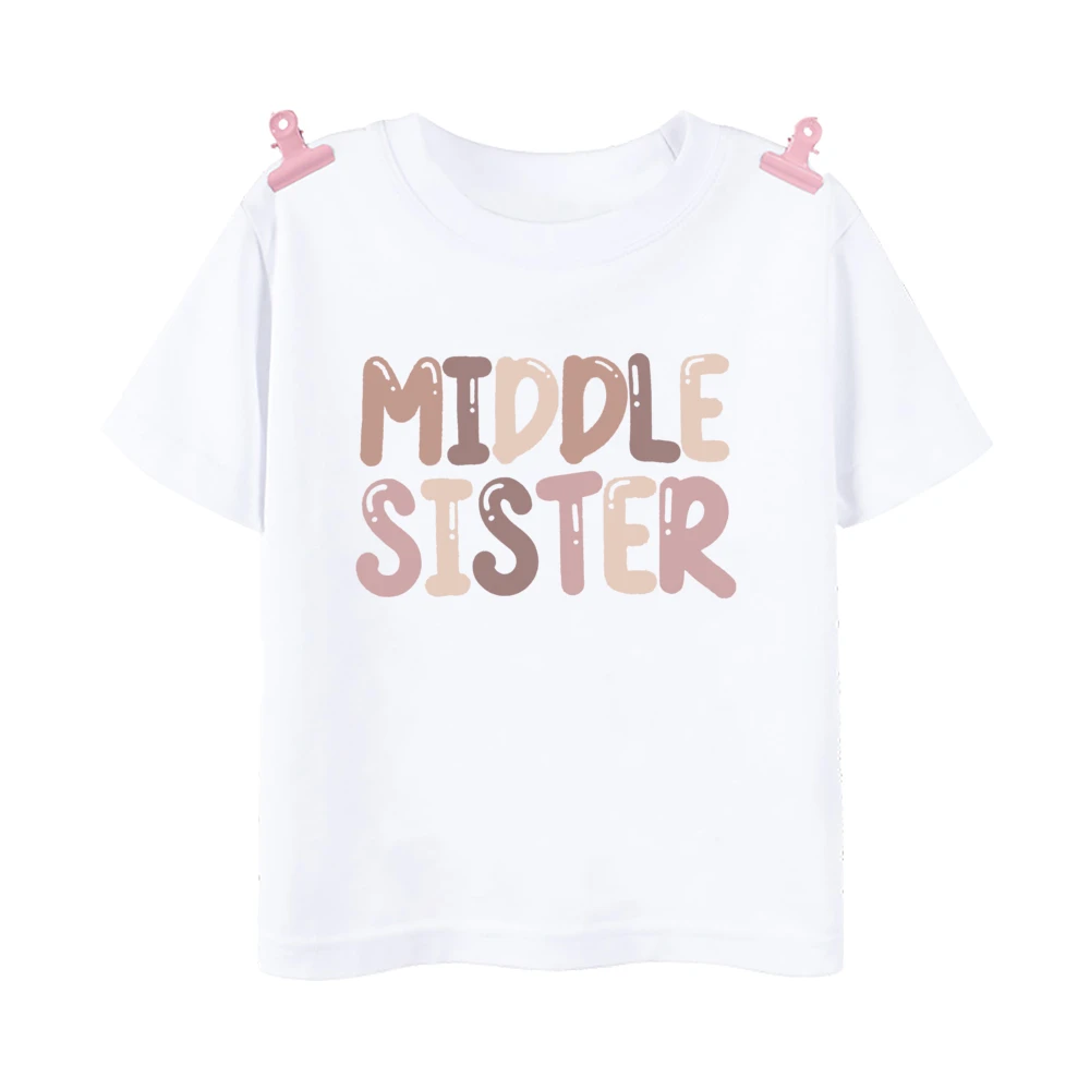 Camiseta de verano con estampado a juego para hermanas niñas - imagen 2