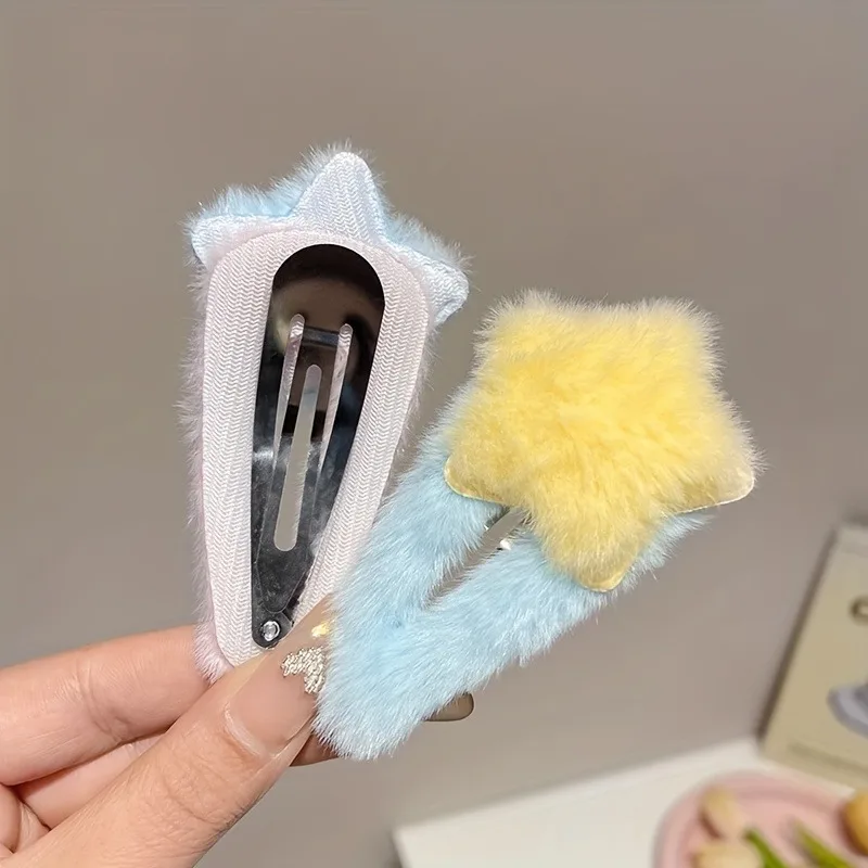 Pinzas de pelo con forma de estrella - Felpa suave para niña - imagen 3