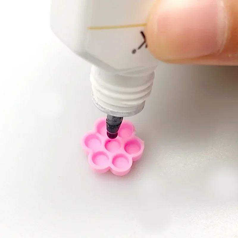 100 Uds. De plástico portátil para pestañas en polvo, taza de flores, corona, taza de flores para pestañas, mini taza de flores bonita, accesorios de herramientas para pestañas postizas - imagen 5