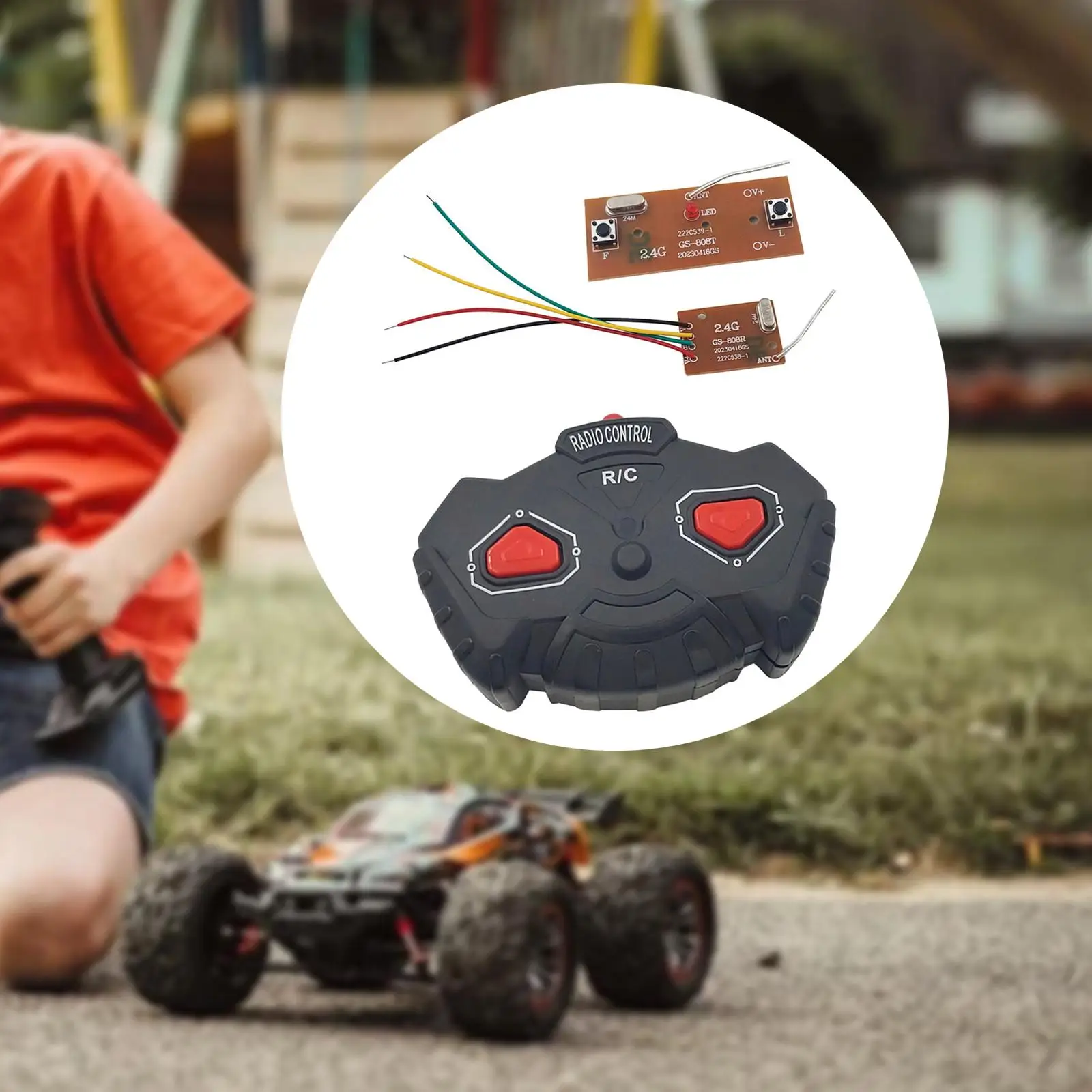 Transmitter Board Receiver Board with RC Remote Control RC Circuit Module 2H RC Car Car Accessories for RC Car RC Toys RC Boat