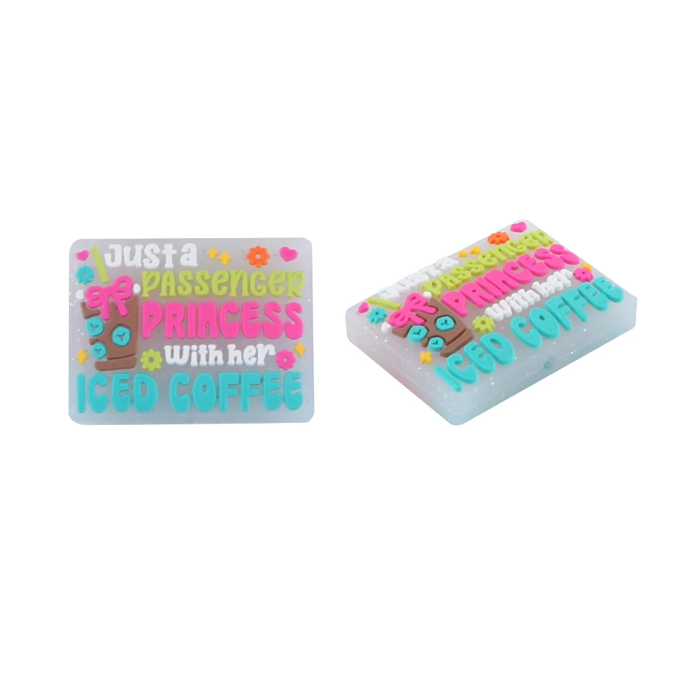 5/10/20 piezas nuevo fondo de lentejuelas transparente libro texto cuenta de enfoque de silicona para joyería DIY collar pulsera colgante Accesorios - imagen 3