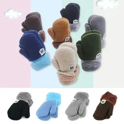 Guantes de punto con cuello colgante para niños – Cálidos y gruesos