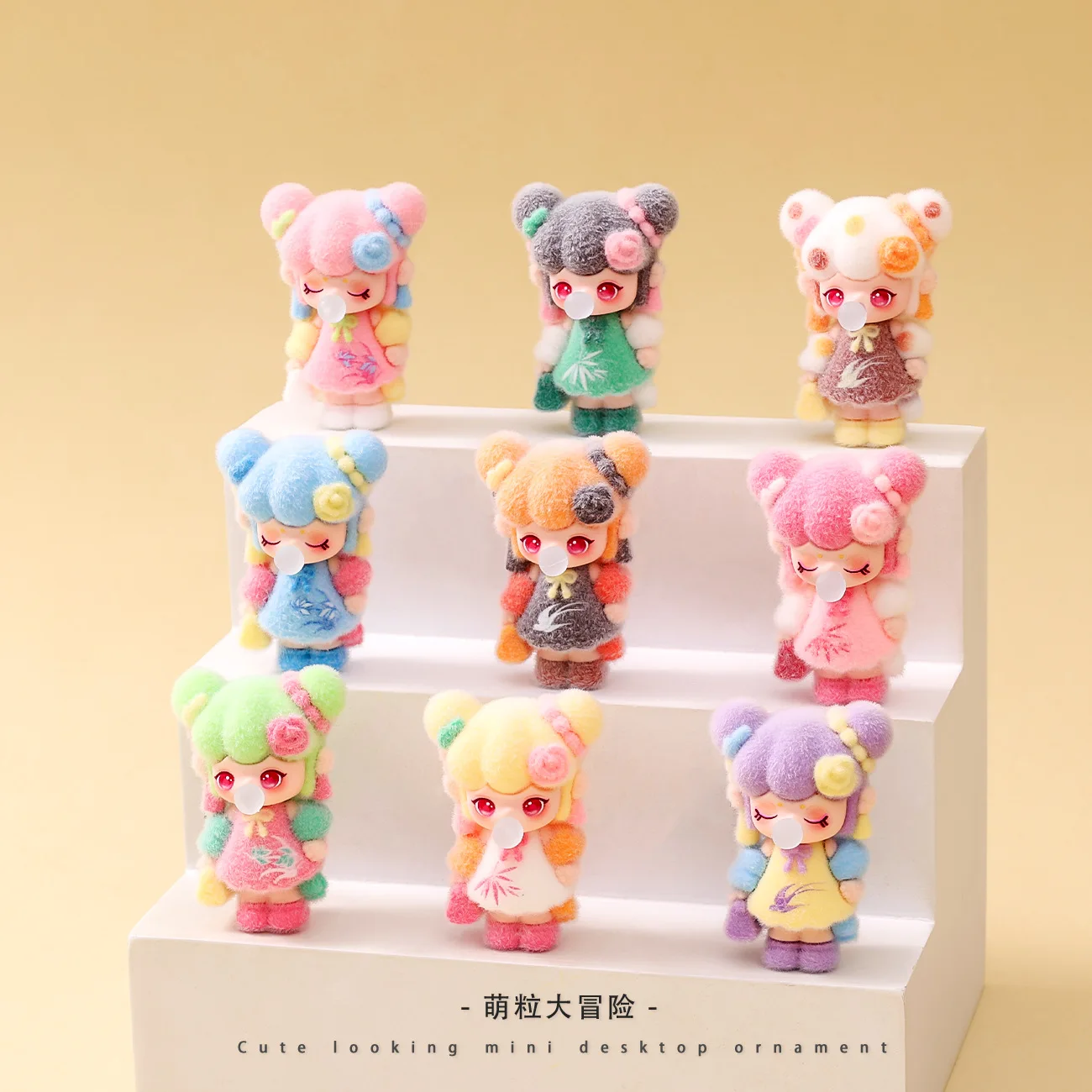 9 unids/set lindo burbuja que sopla figura de niña juguete Mini estatuilla decoración de escritorio modelo adornos juguetes niños niñas regalos de navidad