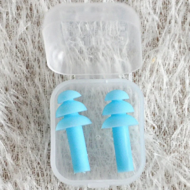 Tapones para los oídos de silicona suave con reducción de ruido, protectores para los oídos de cuerda de PVC, cómodos, para nadar y dormir, empaquetados en caja de 6 piezas - imagen 4