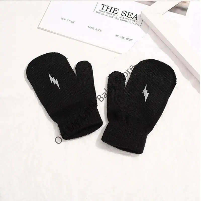 M76C Guantes cálidos invierno, guantes sin dedos punto para bebé, versátiles y encantadores, para niños y niñas - imagen 3