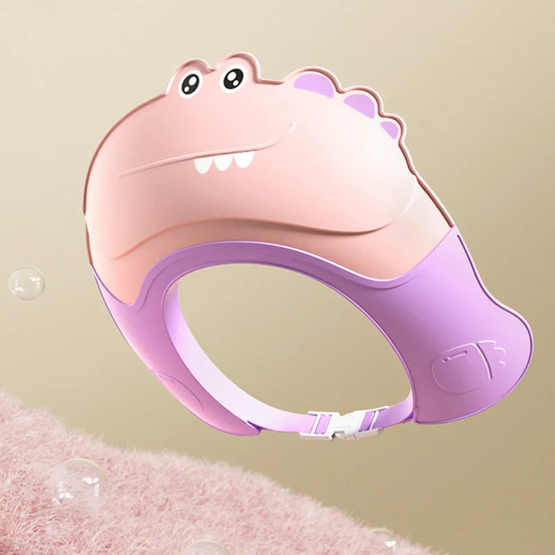 Gorro de champú para bebé, gorro de baño impermeable con bonitos dibujos para bebé, Protector de oídos para niños, artefacto de champú ajustable, gorro de ducha suave para recién nacido - imagen 3