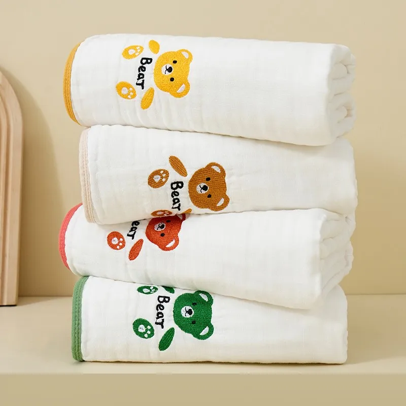 Manta de muselina para bebé recién nacido, ropa de cama para niños y niñas, Toalla de baño, funda de algodón para cochecito infantil