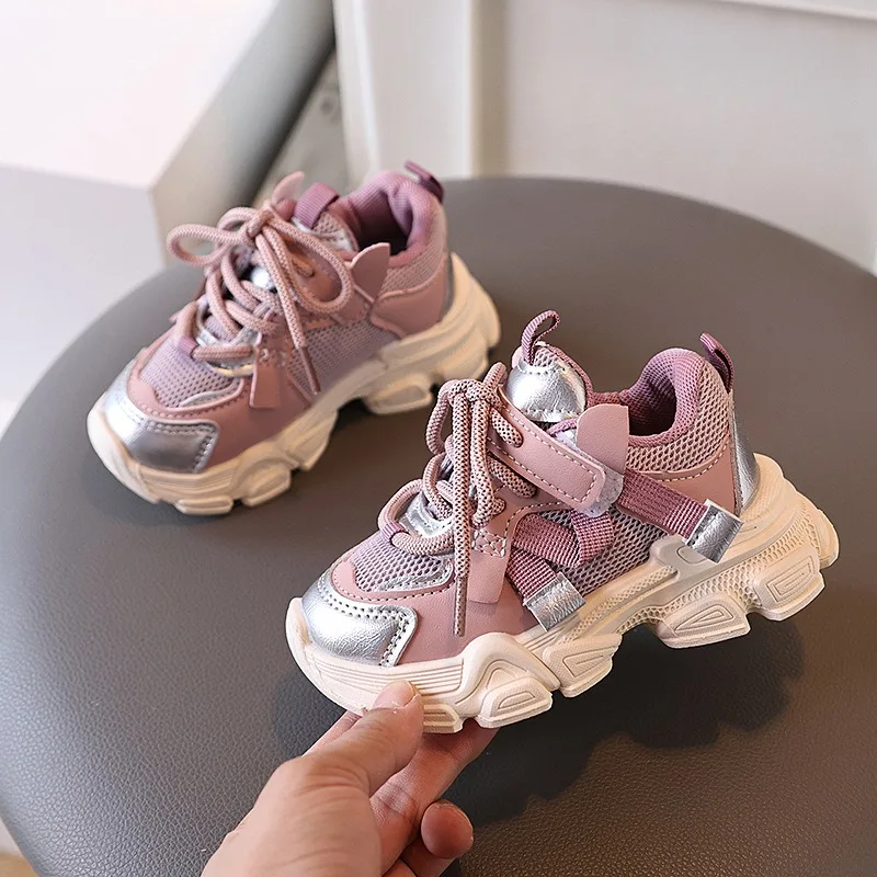 Zapatillas de deporte informales para niñas y niños, zapatos deportivos de suela blanda para niños, coloridos de otoño - imagen 5