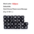 100Pcs Black letter
