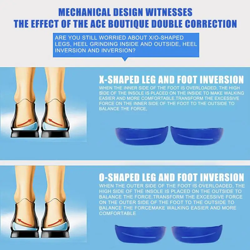 Plantillas ortopédicas, 1 par, corrección de piernas, almohadilla para el talón, almohadillas para el talón, almohadilla para el talón de silicona, cómodas inserciones para el talón, corrección de la copa del talón - imagen 5