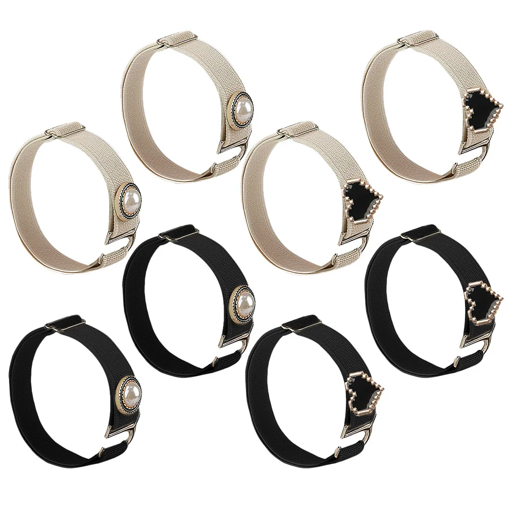 4 pares de correas de zapatos antideslizantes de tacón alto, correa de tobillo de repuesto elástica para zapatos de baile de mujer, correas de zapatos para tacones - imagen 3