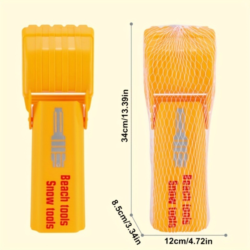 Pala infantil para playa y nieve naranja vibrante resistente - imagen 2