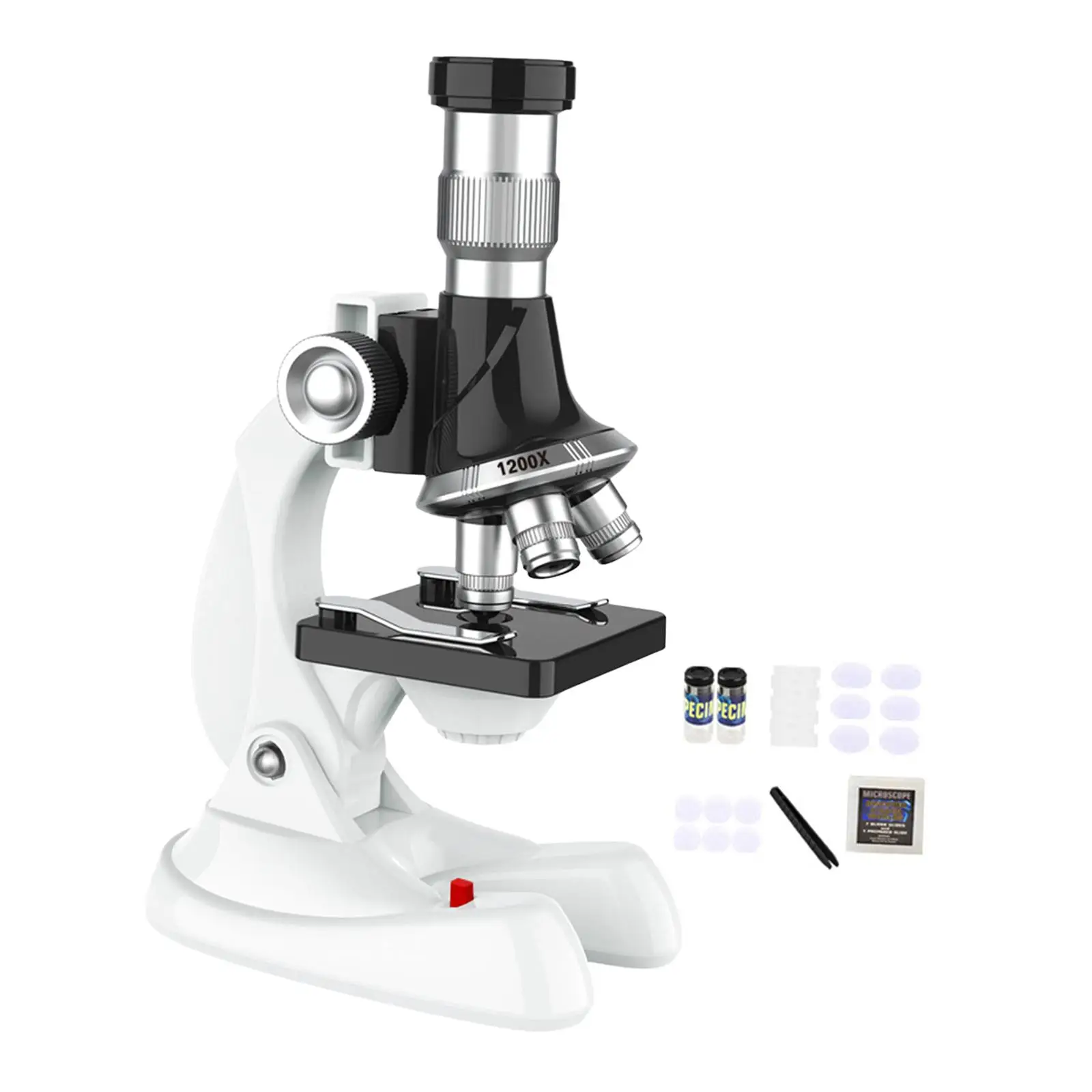 Kids Microscope Educational Toy 100x 600x 1200x Magnification Biological Microscope for Kids Children 5-7 Boys Girls Gifts