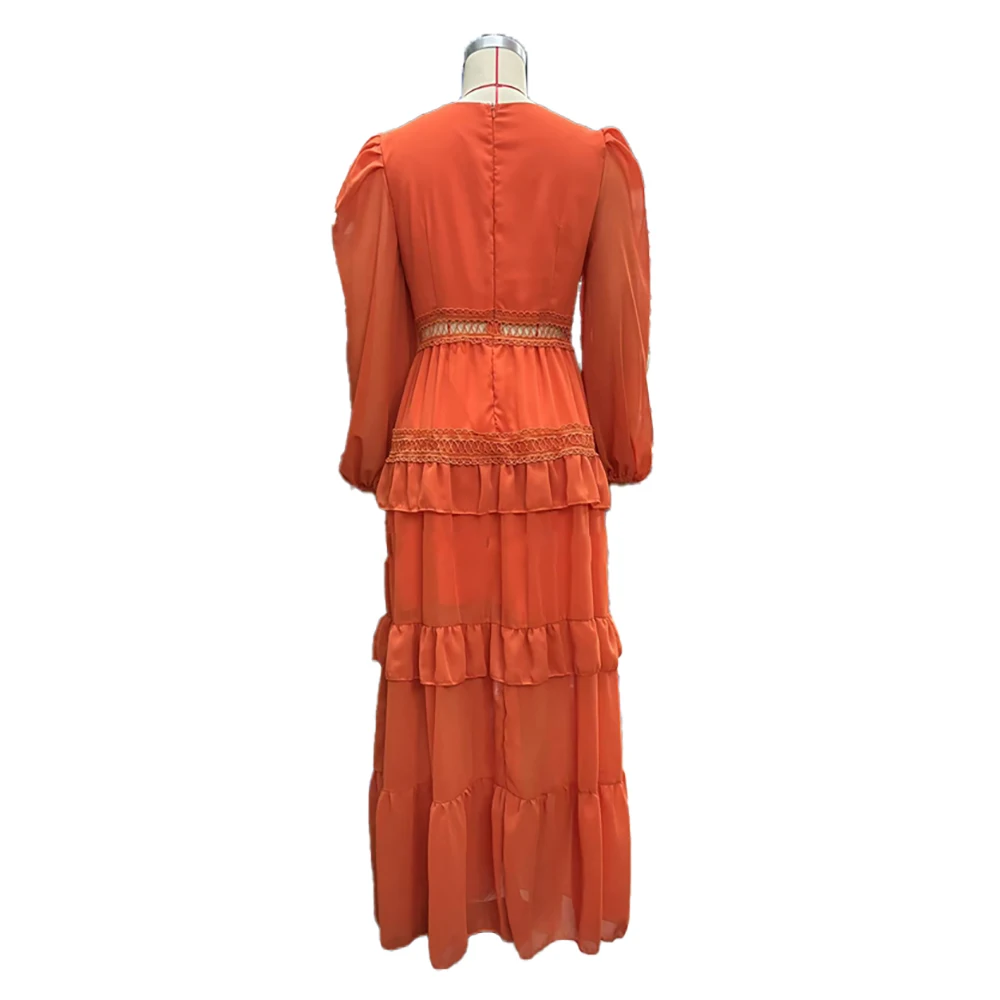 Vestido premamá bohemio con encaje para sesión de fotos embarazo - imagen 2