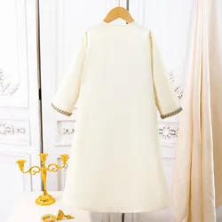 Abaya infantil bordada manga larga para niña Estilo islámico