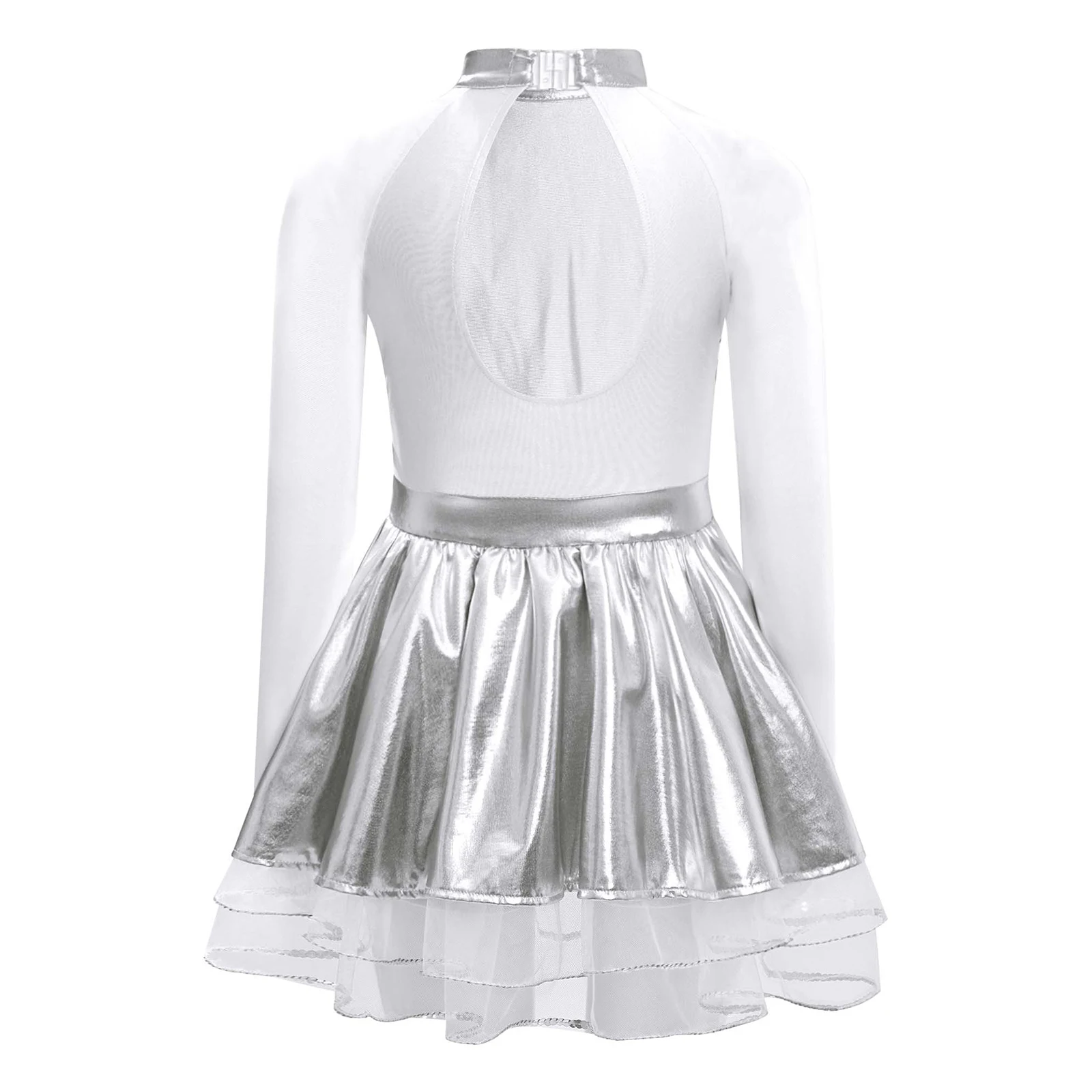 Vestido de baile con lentejuelas para niñas – Tutú y mangas largas - imagen 3
