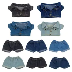 Conjunto ropa muñeca: tops, chaqueta vaquera y pantalones