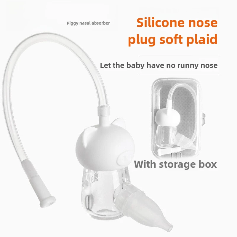 Aspirador nasal para bebés, limpieza de moco nasal para niños recién nacidos, tapón nasal de succión bucal Manual antirreflujo para bebés