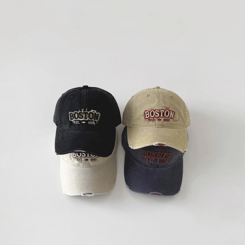 Gorra de béisbol Retro americana para niños, gorra bordada con letras a la moda para niño y niña, sombrilla escolar de viaje para primavera y verano