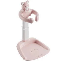 Soporte de ducha para bebé con brazos dobles y antideslizante