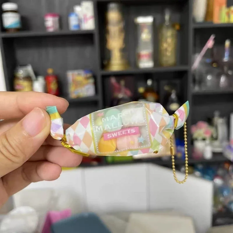 J-DREAM cápsula juguetes Mini algodón de azúcar serie simulación Snack Anime figura colgante llavero juguetes coleccionar adornos - imagen 5