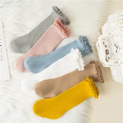 Calcetines con volantes para niñas encaje y algodón suave 0-5 años