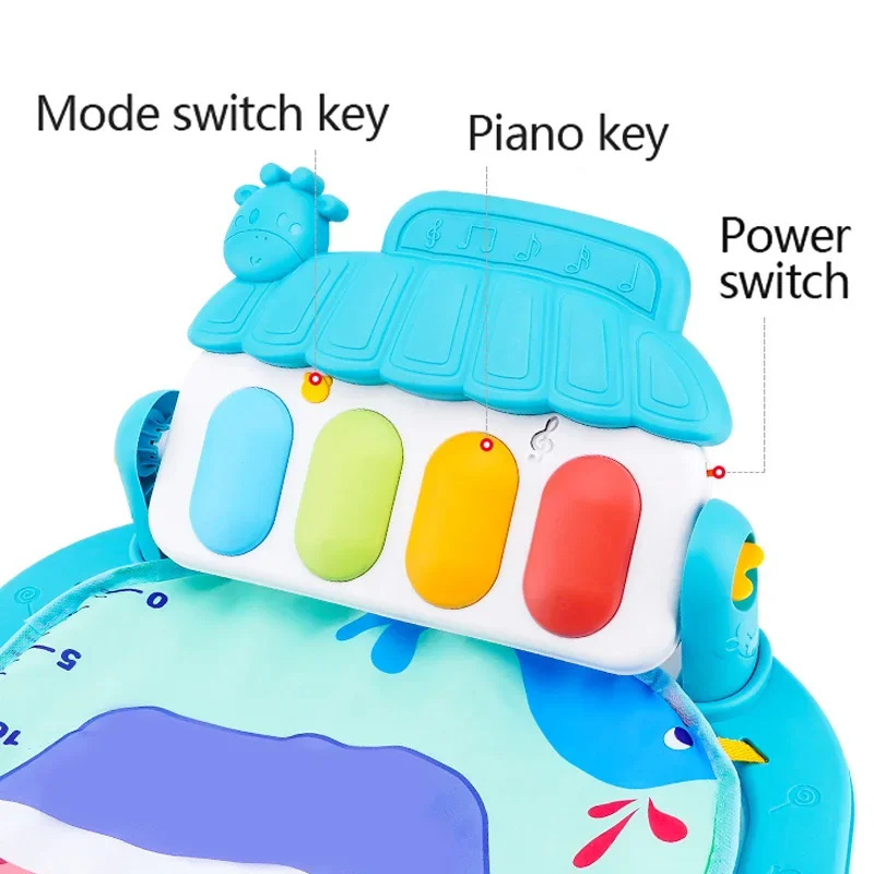 Gimnasio musical para bebés con piano, manta de gateo y pedales - imagen 4