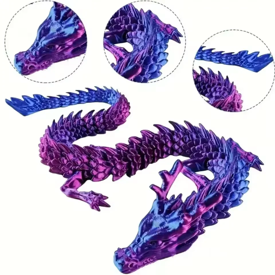Juego de huevos de dragón impresos en 3D, juguete de actividad de articulación ornamental para aliviar el estrés, juguete modelo oscilante Flexible - imagen 5