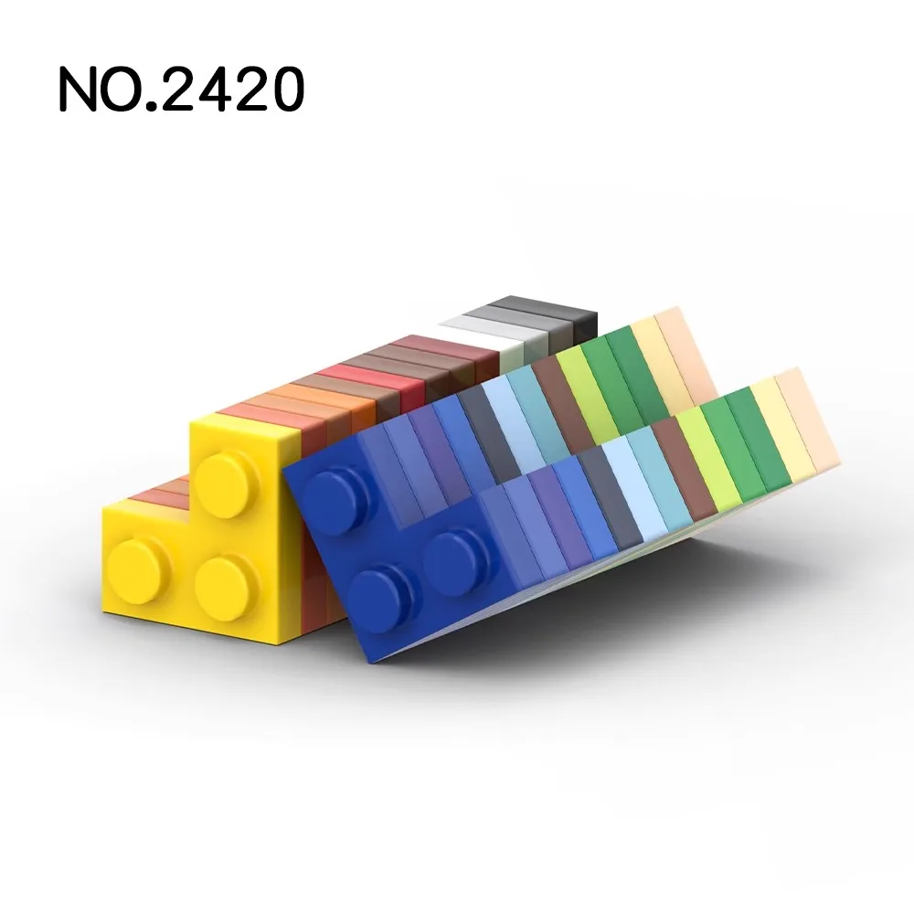 20 piezas piezas MOC 2420 placa 2x2 ladrillos compatibles con esquinas DIY ensamblar bloques de construcción partícula chico rompecabezas cerebro juguete para regalo - imagen 4