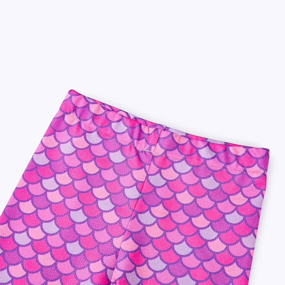 DXTON Mallas ajustadas sirena para niña – Estilo pitillo floral - imagen 4