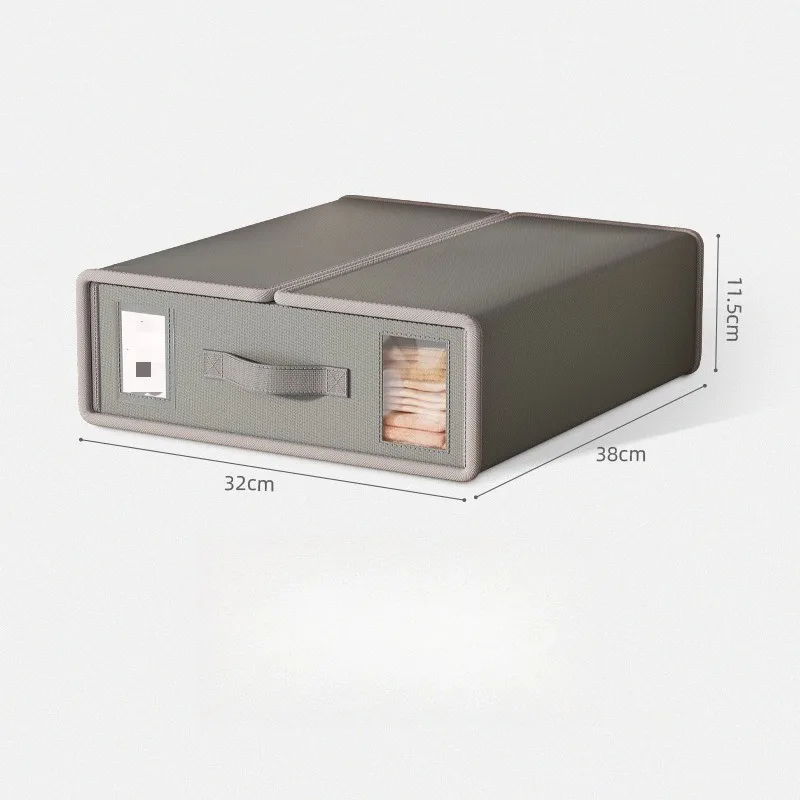 Nueva caja de almacenamiento plegable para sábanas, color sólido, funda nórdica de tela no tejida simple, caja de almacenamiento de ropa, caja de almacenamiento para armario y dormitorio - imagen 2