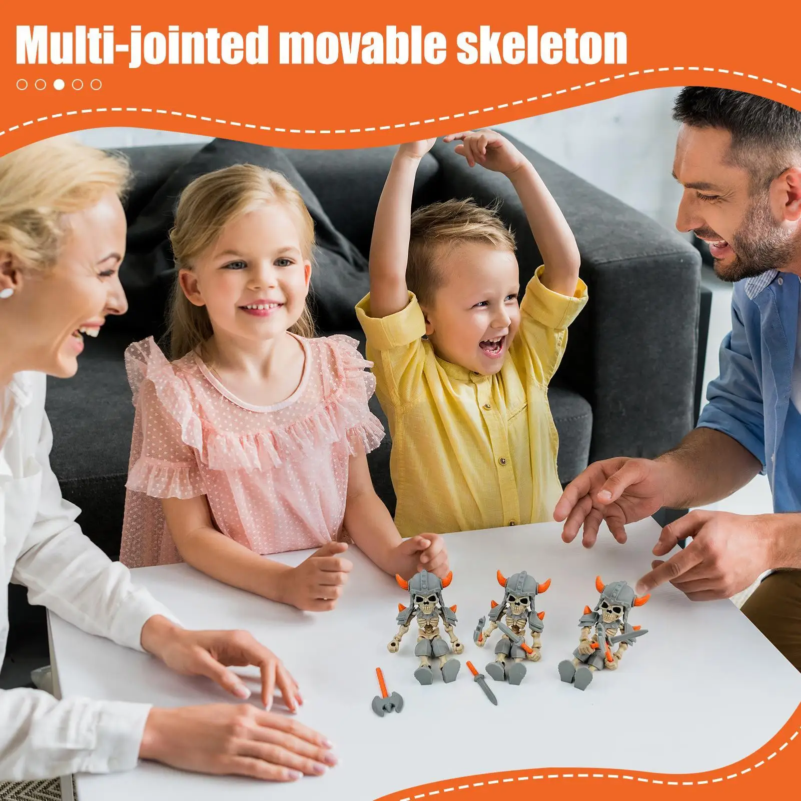 Miniaturas de esqueleto con estampado 3D, esqueleto móvil multiarticulado, estatuilla móvil, juguete impreso en 3D para colección de colegialas, viajes