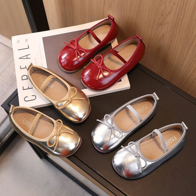 Zapatos de cuero de moda para niños, novedad de invierno, edición coreana, zapatos Pinglefu para niñas, zapatos versátiles antideslizantes de rendimiento de princesa