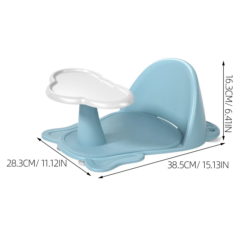 Silla de bañera para bebé, asiento de baño para niño pequeño, silla de ducha para bebé, asiento de baño para el hogar, asientos de bañera seguros no tóxicos para bebés - imagen 4