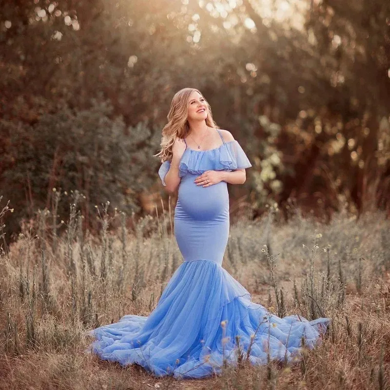 Vestido premamá de encaje con trenza – Manga corta