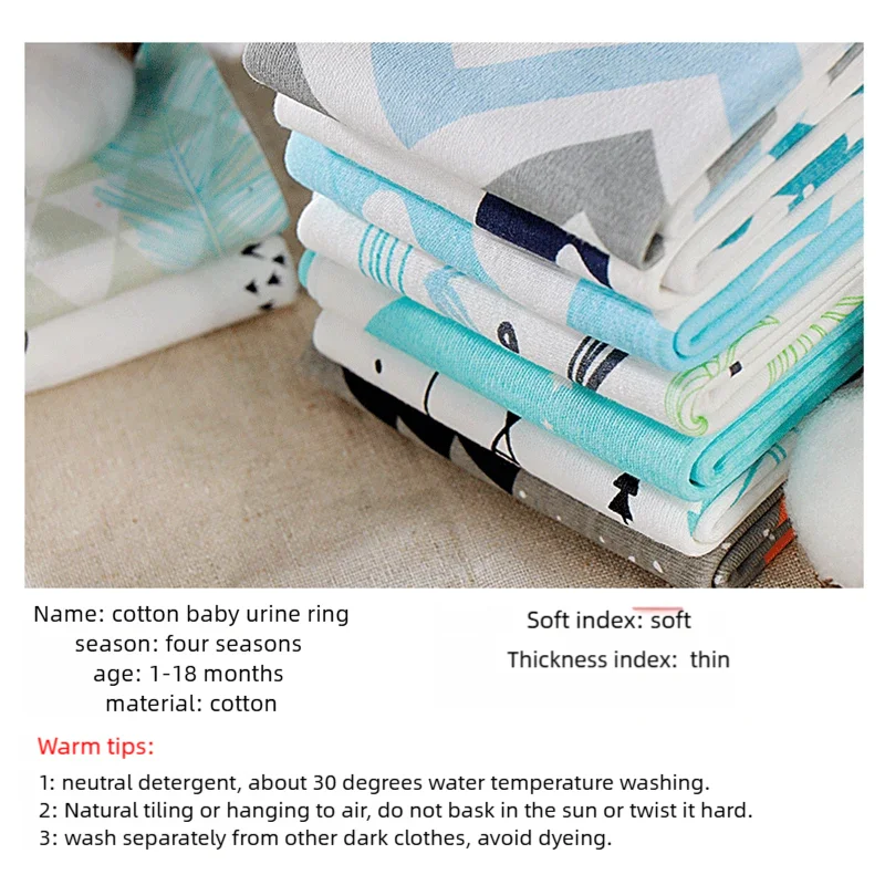 Tela de ropa de cama para bebé de Jersey de algodón puro, transpirable, ecológica, impresa colorida, reutilizable para alfombrillas de juego y sábanas - imagen 5