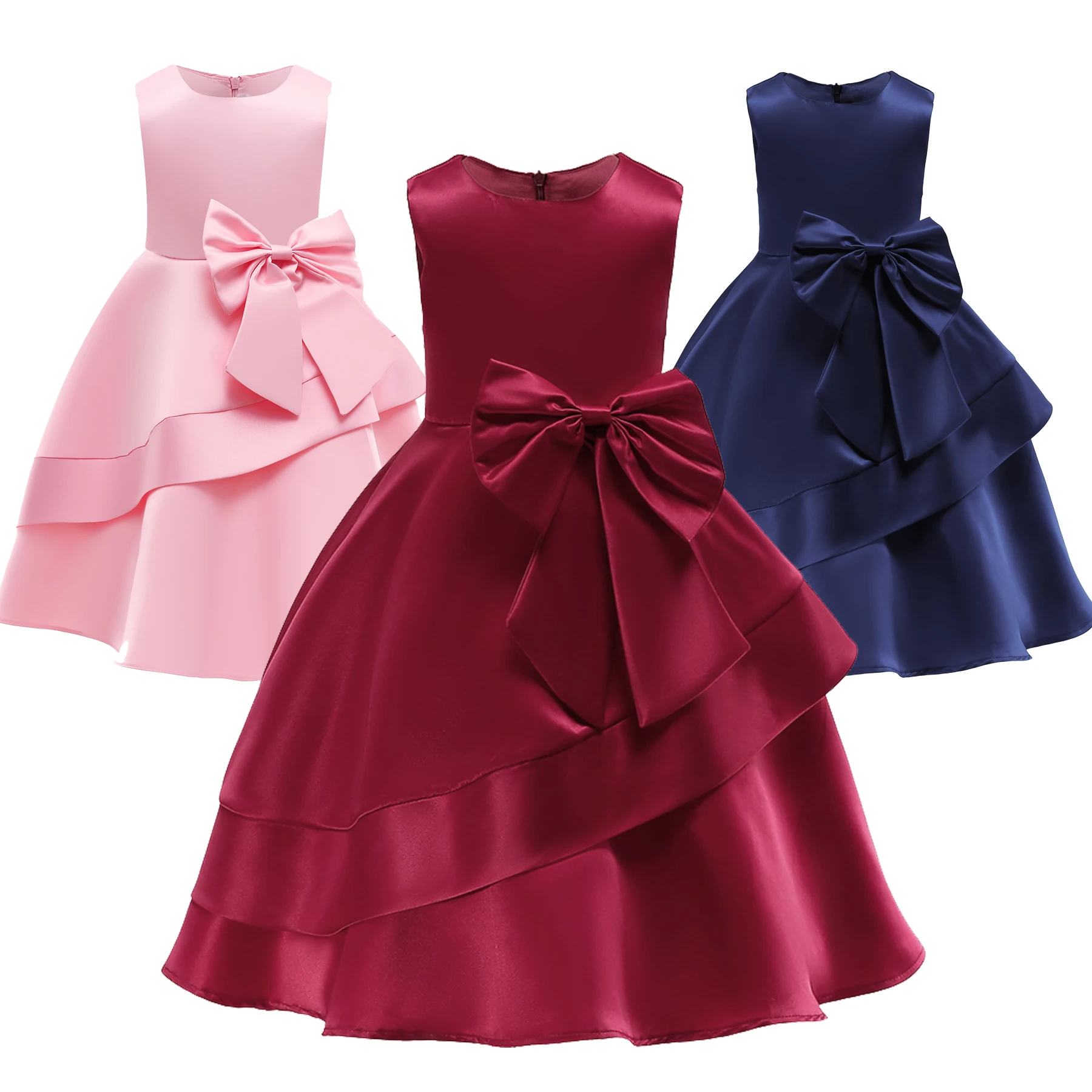 Vestido de fiesta infantil con tutú elegante para boda y actuación - imagen 3
