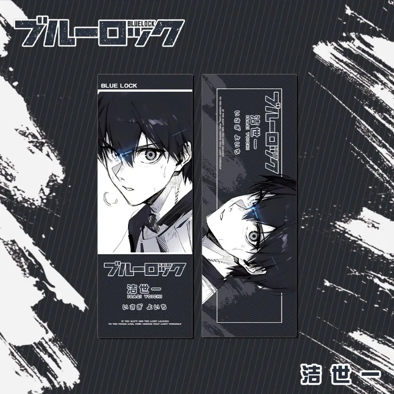 Marcapáginas láser de doble cara con bloqueo azul, Isagi yoachi, regalo para estudiantes, marcapáginas periférico de Anime, abalorios de moda, libro impreso, nuevo - imagen 3