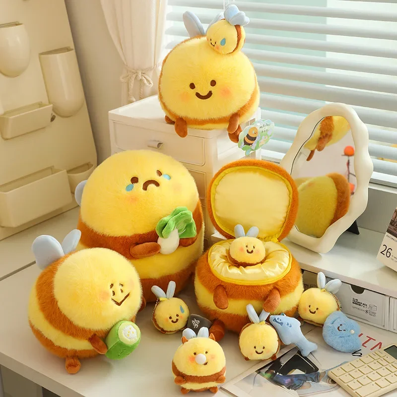 Peluche abeja con cremallera – Almohada infantil de dibujos animados - imagen 3