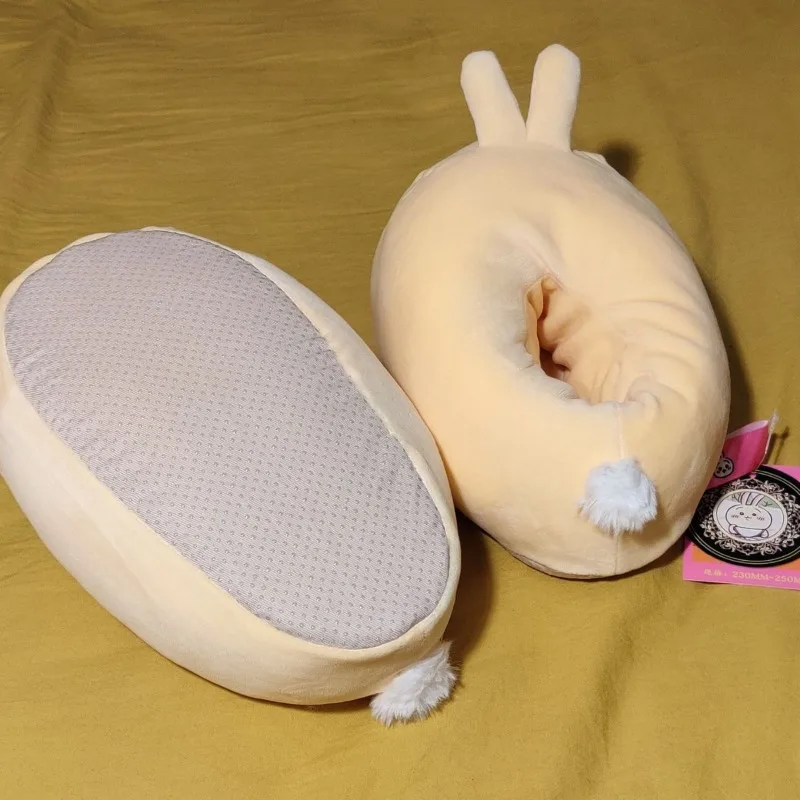 Sanrio Chiikawa zapatillas moda pareja Otoño e Invierno hogar interior antideslizante zapatos de suela gruesa engrosamiento zapatillas de felpa cálidas - imagen 4