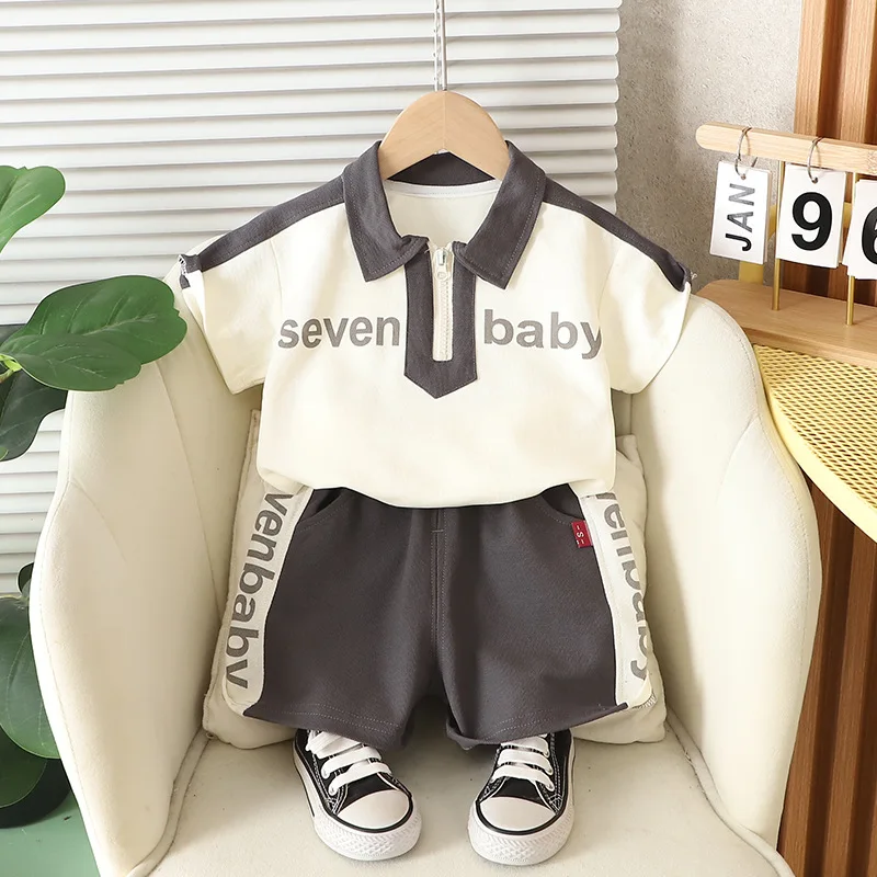 Conjunto de verano para bebé de algodón: camisa y pantalón corto - imagen 3