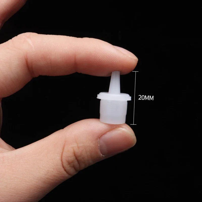 Herramientas de extensión individuales de pegamento, 20 piezas, tapón de botella de pestañas postizas, boquilla de taza adhesiva, tapón de soporte adhesivo - imagen 5
