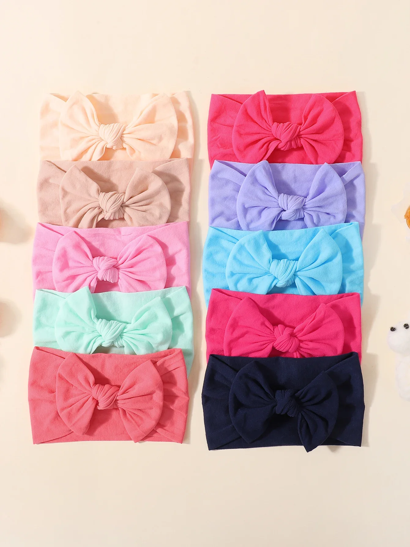 Diadema de punto con lazo para niñas - imagen 2