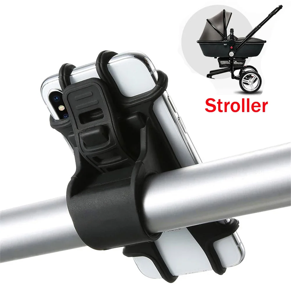 Soporte Universal de Silicona para Teléfono en Cochecito Bebé
